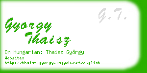gyorgy thaisz business card